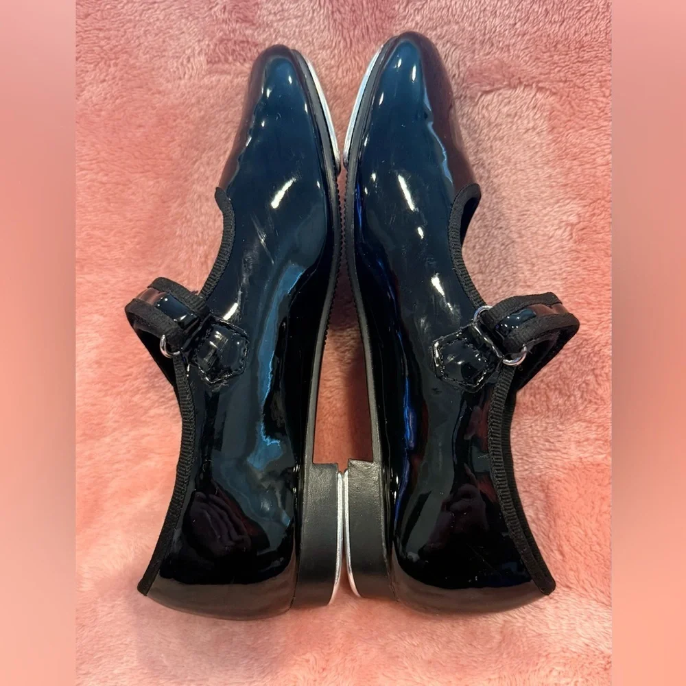 Dance Class Black Tap glossy Shoes Girls Size 1 – Tap Plates performance jazz